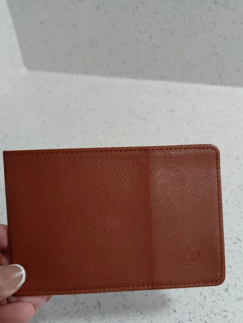 Louis Vuitton Brown Textured Card & Key Holder